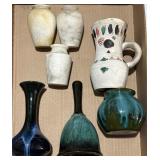 Pottery Vase Art Assortment Native & Drip Glaze