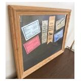 Framed Vintage Event Ribbons Badges Cards
