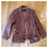 Wilsons Brown Leather Vintage Womens 8 Jacket