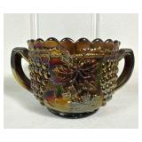 Northwood Carnival Glass Grape & Cable Sugar Bowl