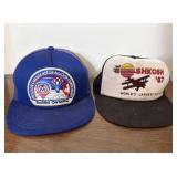 Vintage Trucker Hat Pair Airplane & Hot Air