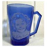 Hazel Atlas 1930ï¿½s Cobalt Blue Shirley Temple Cup