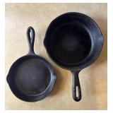 Cast Iron Skillets Pair Small