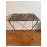Parquet Top TV Tray Folding Side Table
