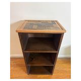Parquet Top Small Wood Bookcase Shelf