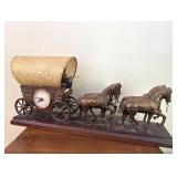 United Stagecoach Clock Lamp Mid Century