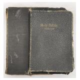 Vintage Holy Bible Religious Book Pair