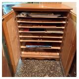 Vintage Drafting Blueprint Art File Cabinet Wood
