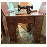 Pfaff 130 Sewing Machine Cabinet Wood Desk
