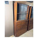 Vintage Wood Hutch Cabinet