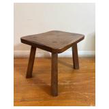 Primitive Wood Footstool Peg Top