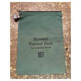 Vintage Broward Bank Cash Deposit Bag Canvas