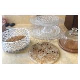 Serveware & Cake Pedestal Lot