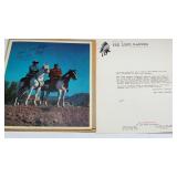 Signed Lone Ranger Photo w Letter
