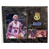 Rasheed Wallace Pistons Plaque 15x18"