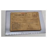 War Ration Books w Stamps