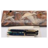 Stone Pen Holder w Pens