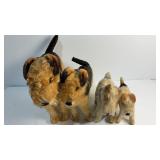 Stuffed Dogs 13" , 12" , 8" & 7"