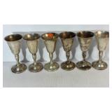 Sterling 6"  Goblets 2lb 8.2oz