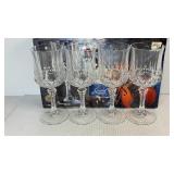 Longchamp Crystal Wine Gasses From France 8"
