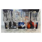 Longchamp Crystal Wine Gasses From France 8"
