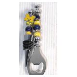 U of M Beaded Bottle Opener & Bottle  Stopper