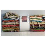 3x5" Handwoven Multi Chindi Rug.