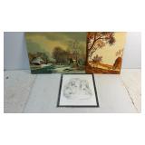 Assorted Art Lot of  12x16" 12x10" & 12x9.5"