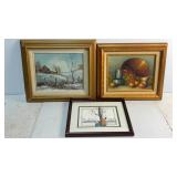 Singed Art Work 13x15" 12x14" & 10x11.5"