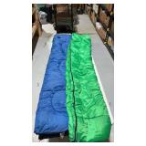 Coleman Blue Sleeping Bag and Green Sleeping Bags