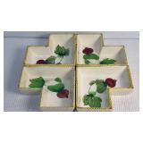 Divided Reddish Serving Dishes 5.75"