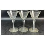 Crystal Cordial Glasses 5.75"