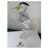 Swarovski Crystal Silver Heron 6 1/2" tall