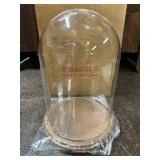 Large Glass With Base Display Cover Case In Box