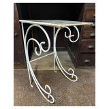 Wrought Iron Patio Side Table Plant Stand Deco