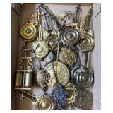 Ornate Clock Pendulums Bobs Rods Brass Leaf