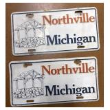 Northville Michigan Plate Pair