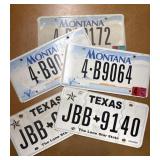 Montana & Texas License Plates