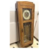 Antique Gustav Becker Burl Wood Long Case Clock