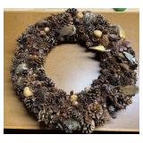 Rustic Pinecone Wreath 18 in.