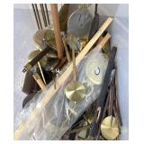 Clock Pendulum Parts Rods Bobs Repair Lot