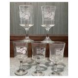 Bill's Duck Inn Marine City, MI Glass Goblets