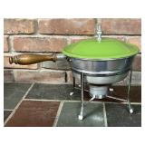 Vintage Aluminum Chafing Dish Fondue Pot
