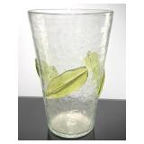 Blenko Crackle Art Glass Vase Mid Century