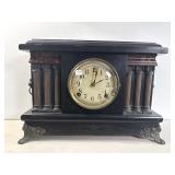 Sessions Black Neoclassical Mantel Clock