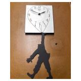 Arti & Mestieri Balloon Man Silhouette Wall Clock