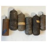Antique Cast Metal Grandfather Clock Weights