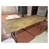Folding Table 6.5 ft. Wood Door Top Lightweight