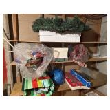 Christmas Supplies Wreathes Boxes Wrap Paper