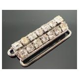 Art Deco Style Rhinestone French Clasp Accessory